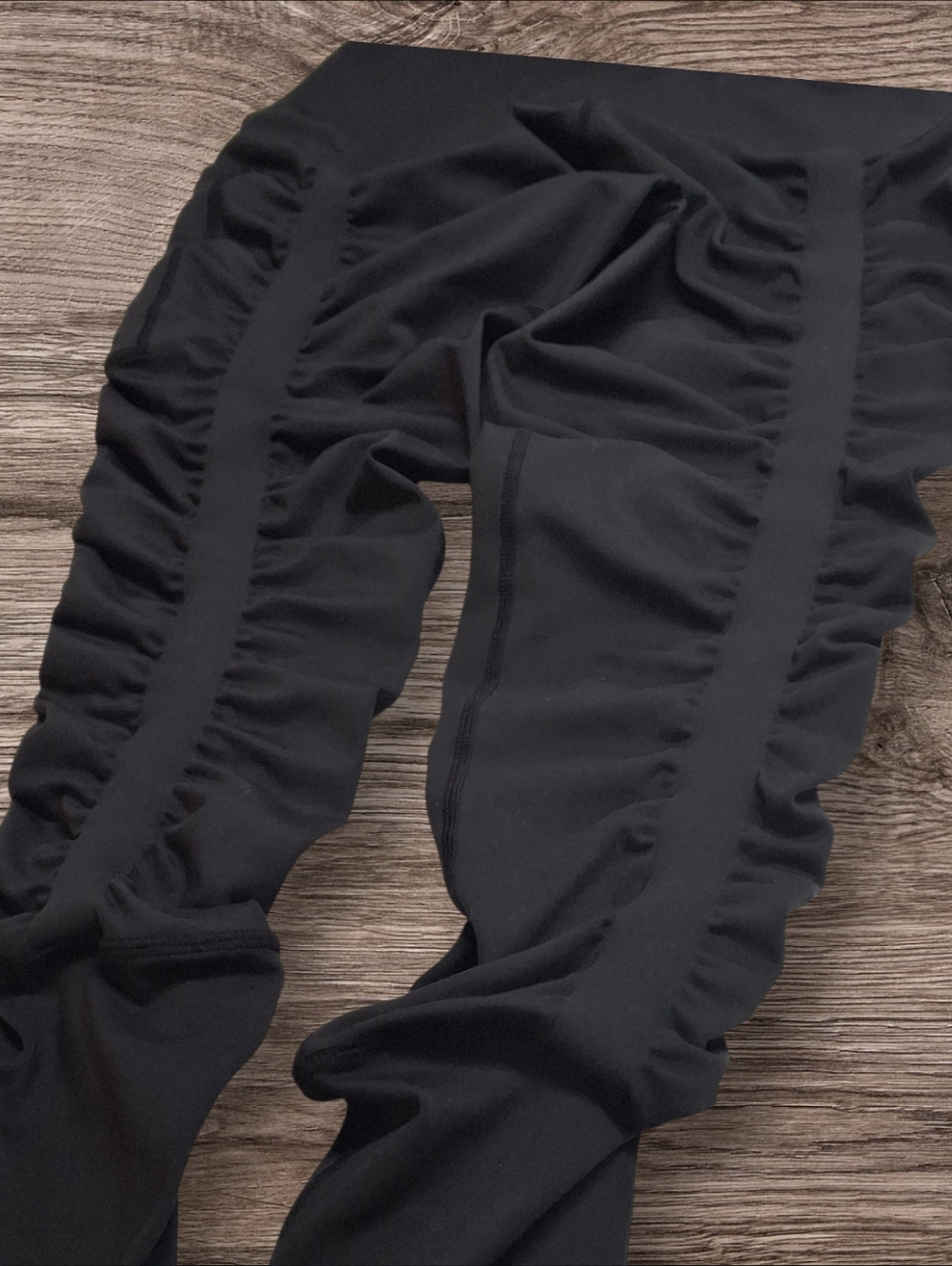 Skinnify Ruched Black High-Waisted 6 Resistance Band Leggings Women Size Medium - Picture 15 of 16